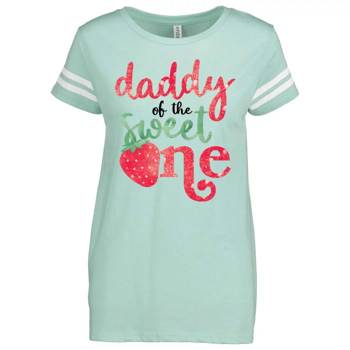 Cute Strawberry Daddy Of The Sweet One Enza Ladies Jersey Football T-Shirt