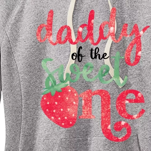 Cute Strawberry Daddy Of The Sweet One Women's Fleece Hoodie