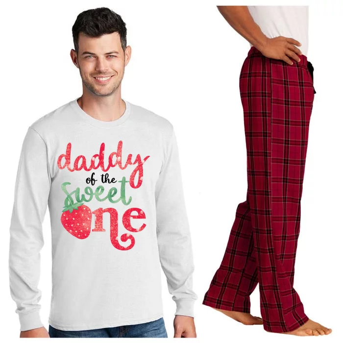 Cute Strawberry Daddy Of The Sweet One Long Sleeve Pajama Set