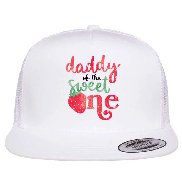 Cute Strawberry Daddy Of The Sweet One Flat Bill Trucker Hat