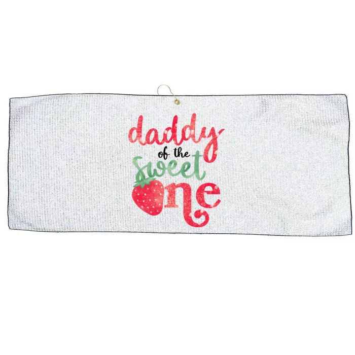 Cute Strawberry Daddy Of The Sweet One Large Microfiber Waffle Golf Towel