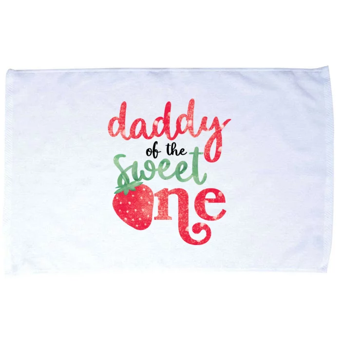 Cute Strawberry Daddy Of The Sweet One Microfiber Hand Towel