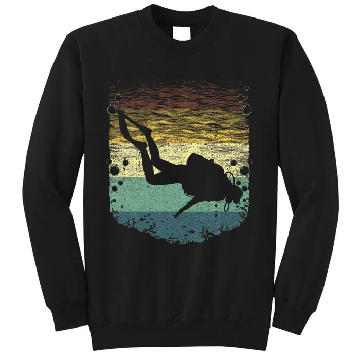 Cool Scuba Diving Art Scuba Dive Diver Tall Sweatshirt