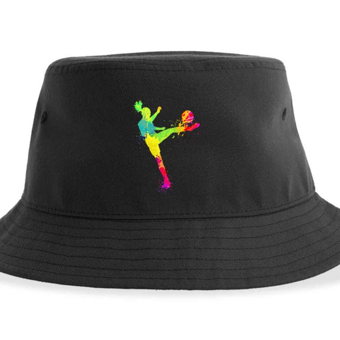 Cool Soccer Design For Wo Soccer Player Sport Lover Sustainable Bucket Hat