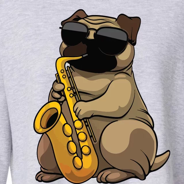 Cute Saxophone Design For Men Women Saxophone Band Player Cropped Pullover Crew