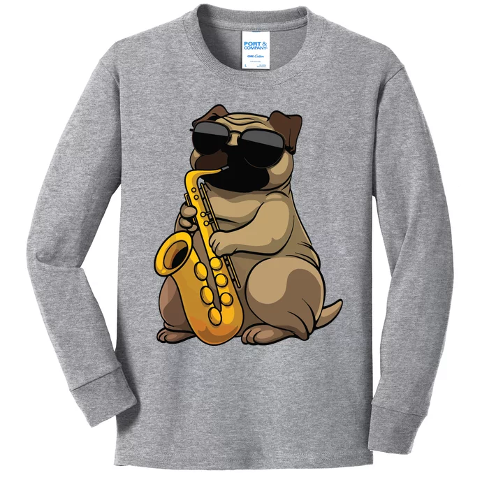 Cute Saxophone Design For Men Women Saxophone Band Player Kids Long Sleeve Shirt