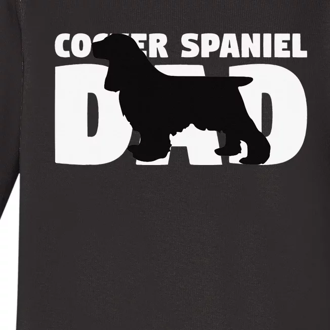 Cocker Spaniel Dad Cocker Spaniel Gift for Dog Father Baby Long Sleeve Bodysuit