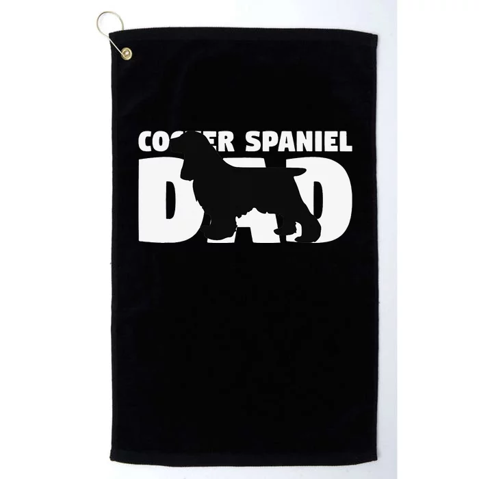 Cocker Spaniel Dad Cocker Spaniel Gift for Dog Father Platinum Collection Golf Towel