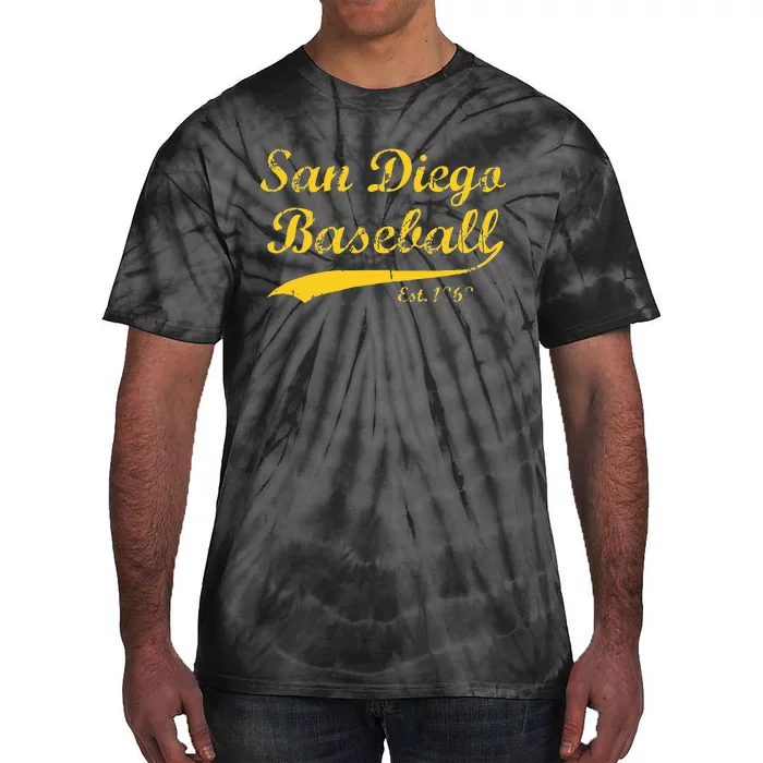 Classic San Diego California Baseball Fan Retro Vintage Tie-Dye T-Shirt