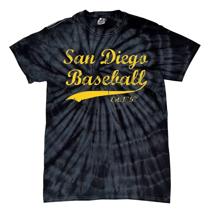 Classic San Diego California Baseball Fan Retro Vintage Tie-Dye T-Shirt