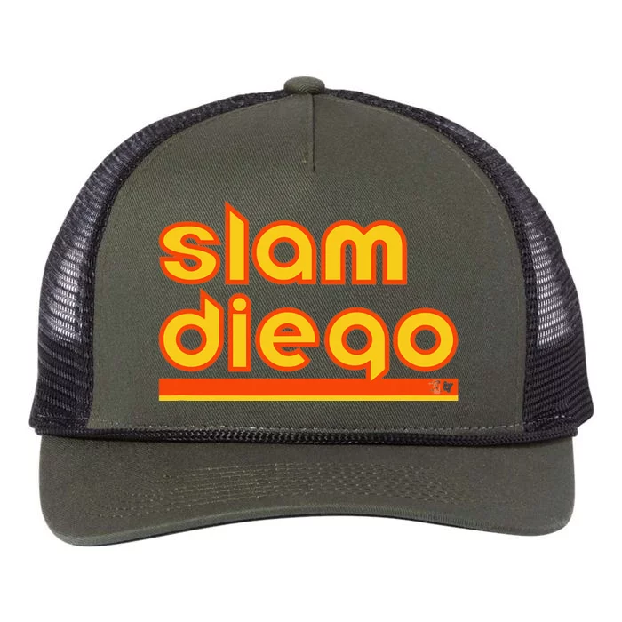 Classic San Diego California Baseball Fan Retro Vintage Retro Rope Trucker Hat Cap