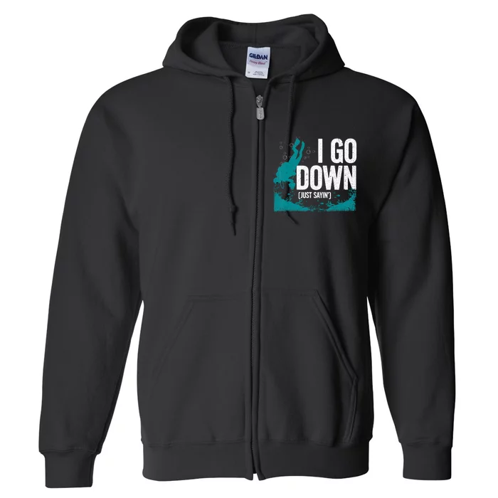 Cute Scuba Diving For Men Women Diving Scuba Diver Full Zip Hoodie