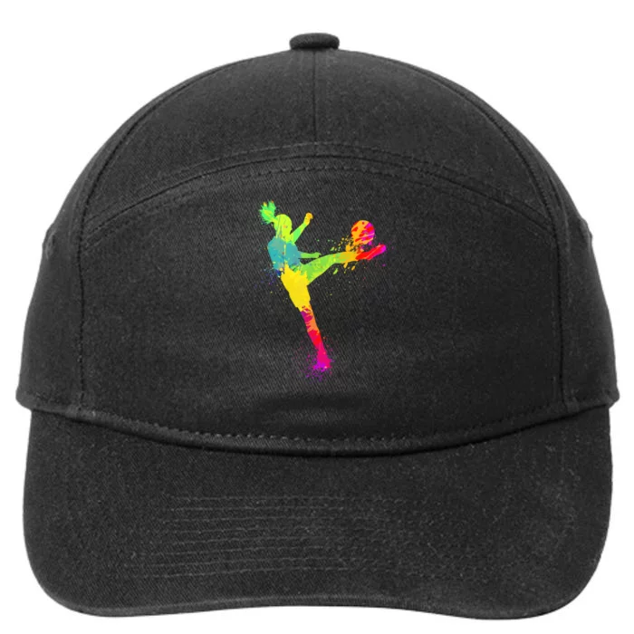 Cool Soccer Design Girls Soccer Player Sport Lover 7-Panel Snapback Hat