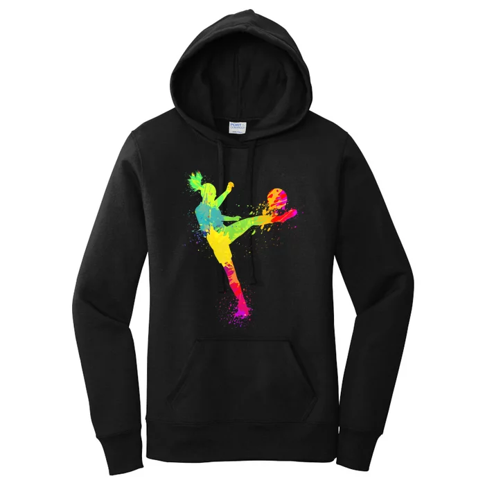 Cool Soccer Design Girls Soccer Player Sport Lover Women's Pullover Hoodie