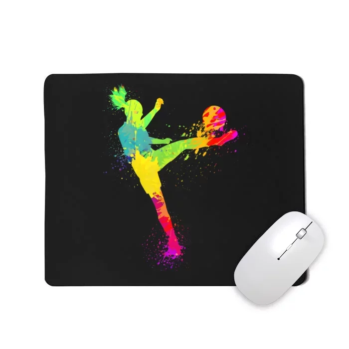 Cool Soccer Design Girls Soccer Player Sport Lover Mousepad