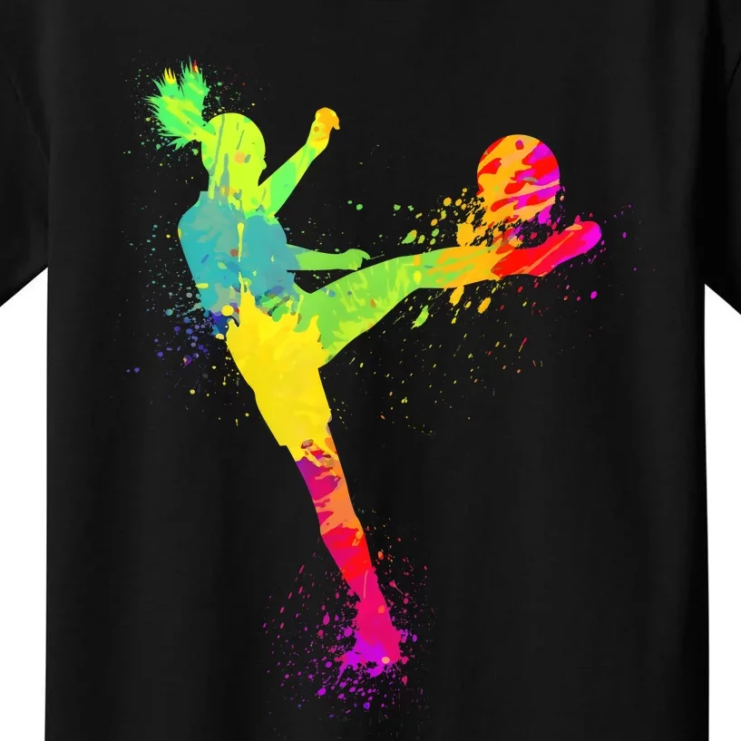 Cool Soccer Design Girls Soccer Player Sport Lover Kids T-Shirt