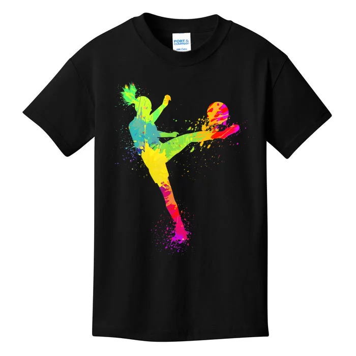 Cool Soccer Design Girls Soccer Player Sport Lover Kids T-Shirt