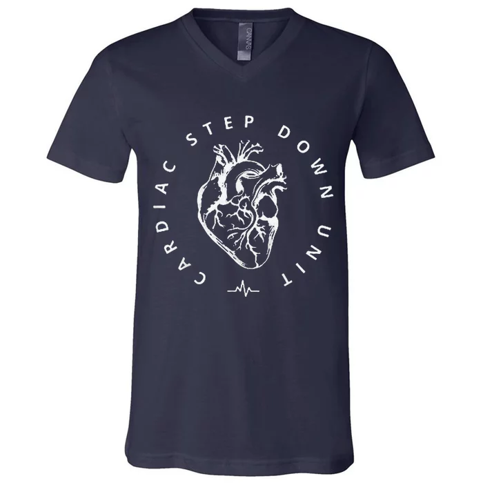 Cardiac Step Down Unit Nurse Cvicu Cticu Cicu Cardiology V-Neck T-Shirt