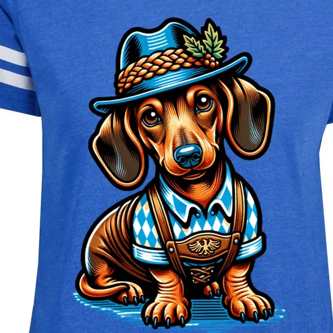 Cute Sausage Dog Ger Oktoberfest Dachshund Lovers Gift Enza Ladies Jersey Football T-Shirt