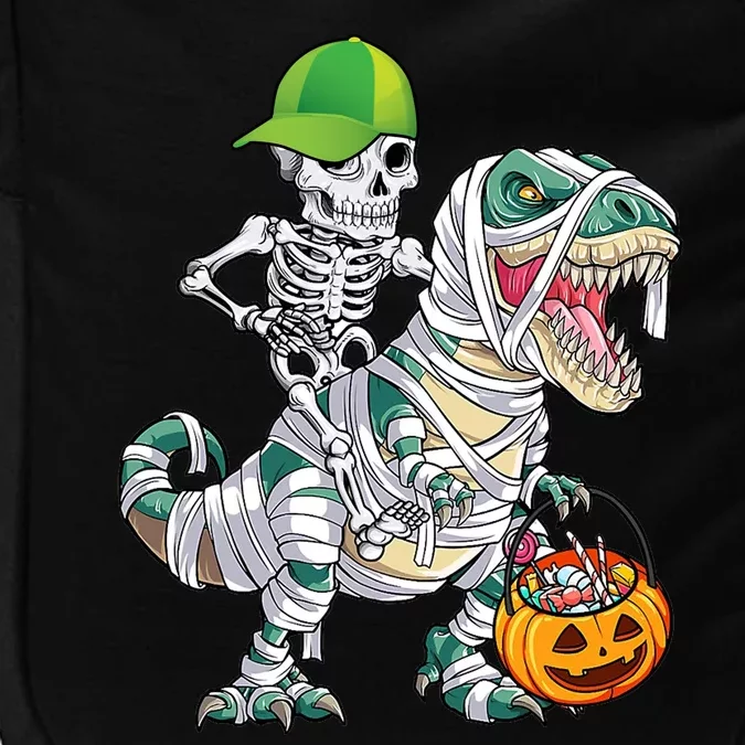 Cool Skeleton Dinosaur Halloween Trick Or Treat Impact Tech Backpack