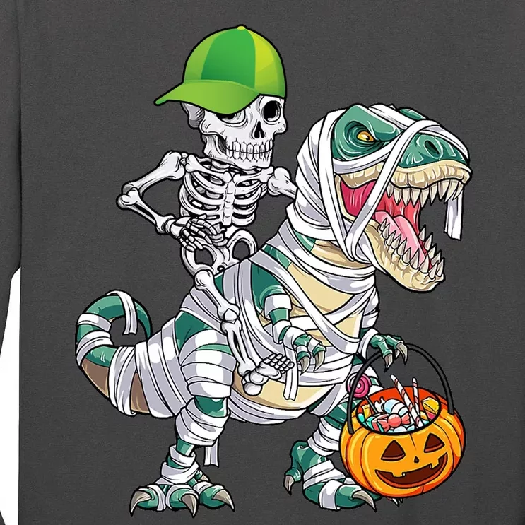 Cool Skeleton Dinosaur Halloween Trick Or Treat Tall Long Sleeve T-Shirt