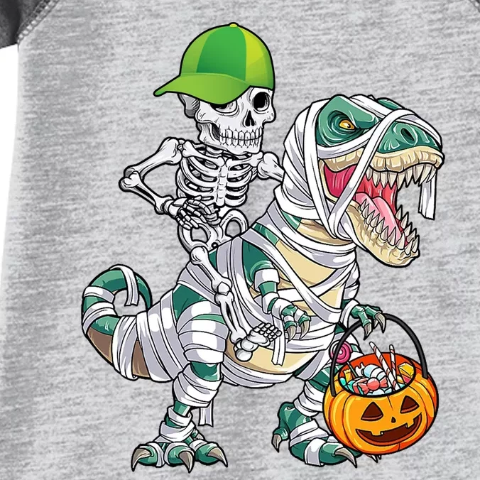 Cool Skeleton Dinosaur Halloween Trick Or Treat Infant Baby Jersey Bodysuit