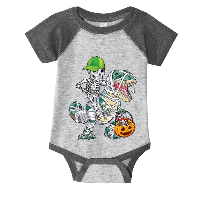 Cool Skeleton Dinosaur Halloween Trick Or Treat Infant Baby Jersey Bodysuit