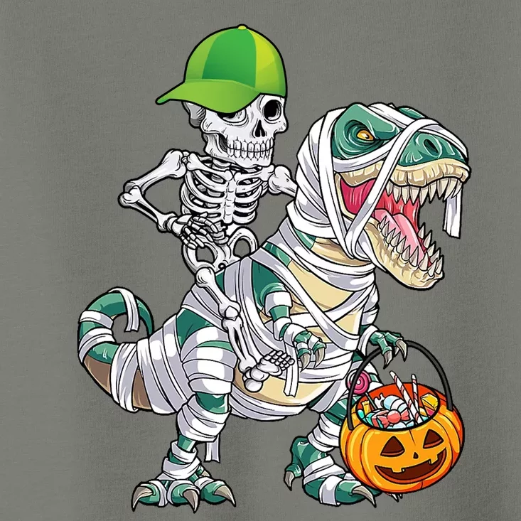 Cool Skeleton Dinosaur Halloween Trick Or Treat Toddler T-Shirt