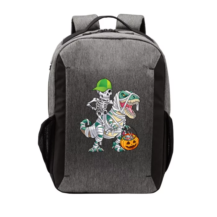 Cool Skeleton Dinosaur Halloween Trick Or Treat Vector Backpack