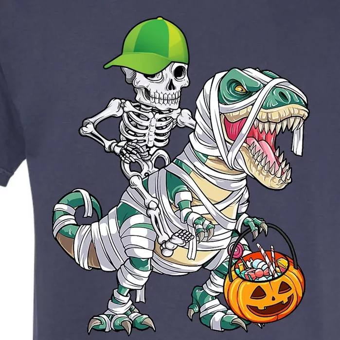 Cool Skeleton Dinosaur Halloween Trick Or Treat Garment-Dyed Heavyweight T-Shirt