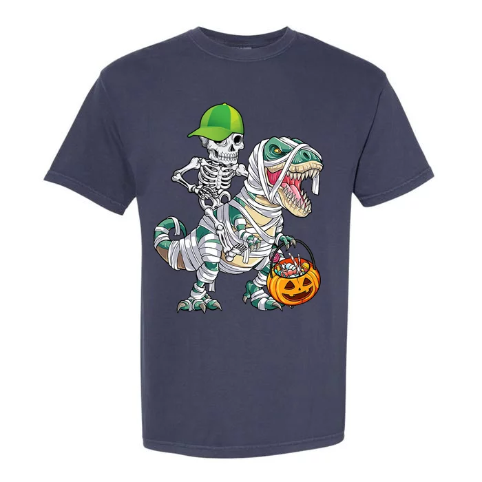 Cool Skeleton Dinosaur Halloween Trick Or Treat Garment-Dyed Heavyweight T-Shirt