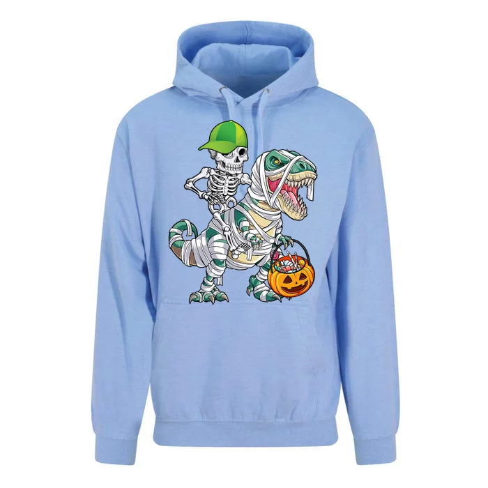 Cool Skeleton Dinosaur Halloween Trick Or Treat Unisex Surf Hoodie