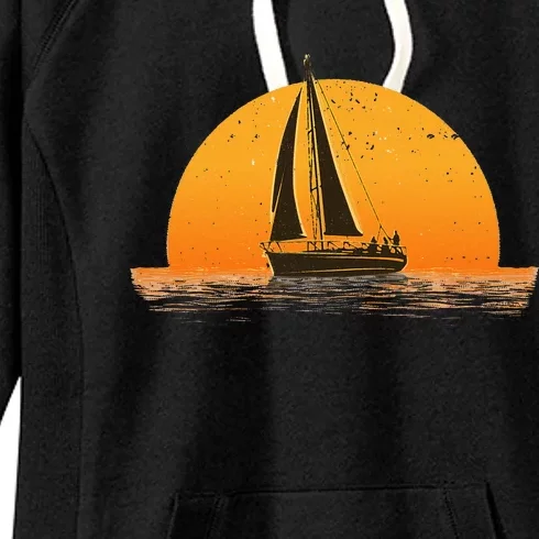 Cute Sailing Design Sailboat Sail Sailing Ship Women's Fleece Hoodie