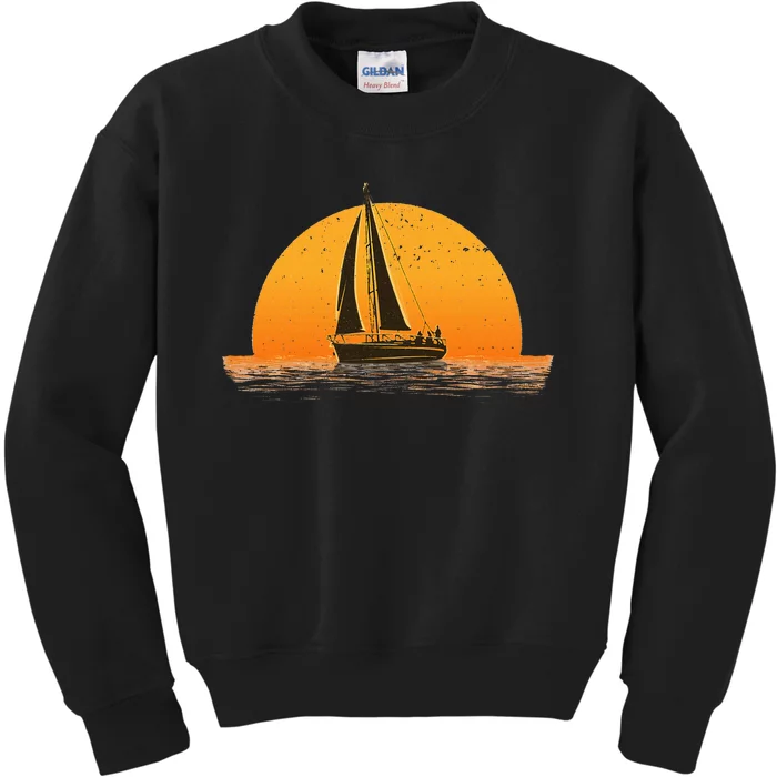 Cute Sailing Design Sailboat Sail Sailing Ship Kids Sweatshirt