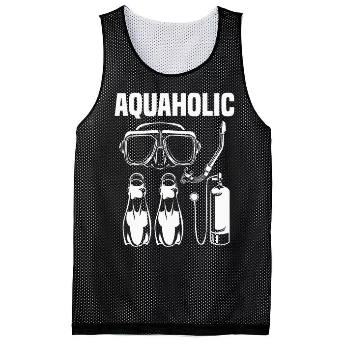 Cool Scuba Diving Themed Design Scuba Dive Mesh Reversible Basketball Jersey Tank