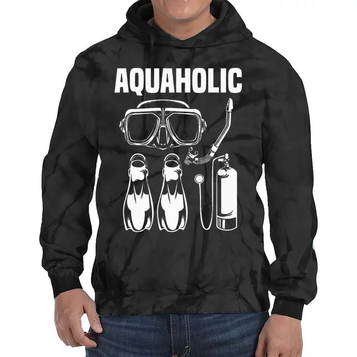 Cool Scuba Diving Themed Design Scuba Dive Tie Dye Hoodie