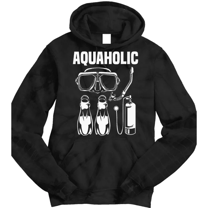 Cool Scuba Diving Themed Design Scuba Dive Tie Dye Hoodie