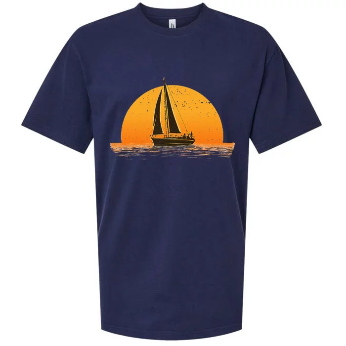 Cute Sailing Design For Women Sailboat Sail Sailing Ship Sueded Cloud Jersey T-Shirt