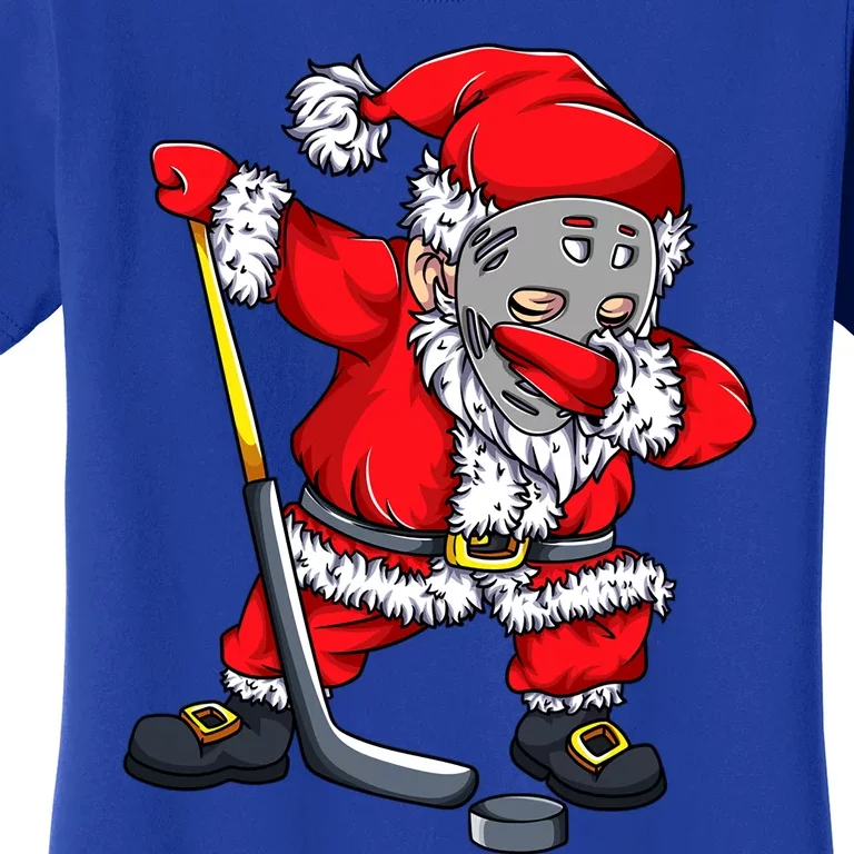 Christmas Santa Dabbing Hockey Player Dab Xmas Gift Women's T-Shirt