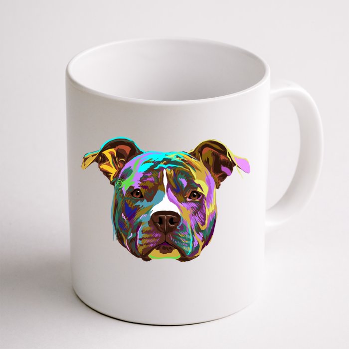 Colourful Splash Dog American Staffordshire Terrier Gift Front & Back Coffee Mug