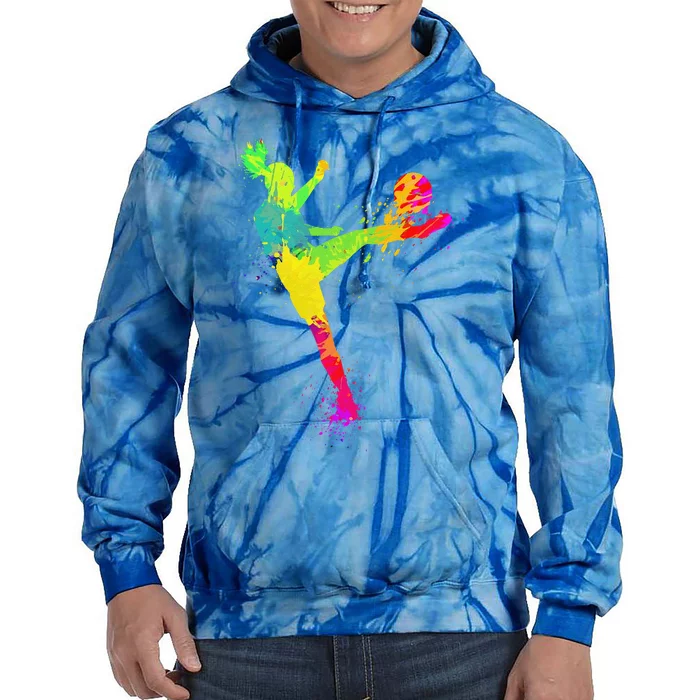 Cool Soccer Design Soccer Player Sport Lover Tie Dye Hoodie