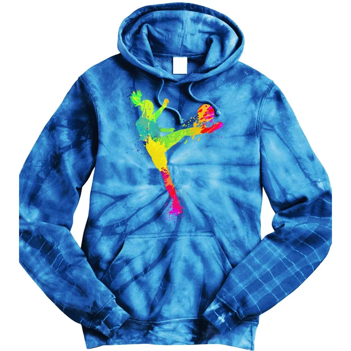 Cool Soccer Design Soccer Player Sport Lover Tie Dye Hoodie