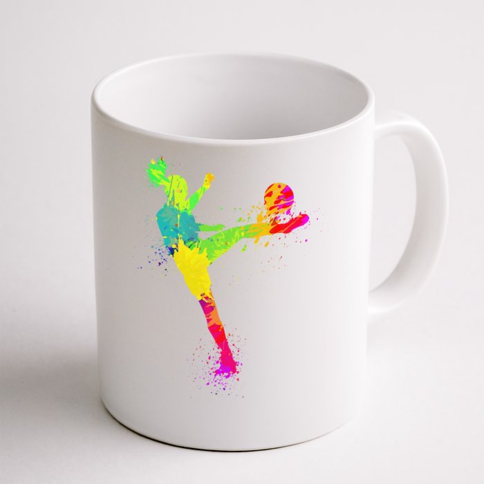 Cool Soccer Design Soccer Player Sport Lover Front & Back Coffee Mug