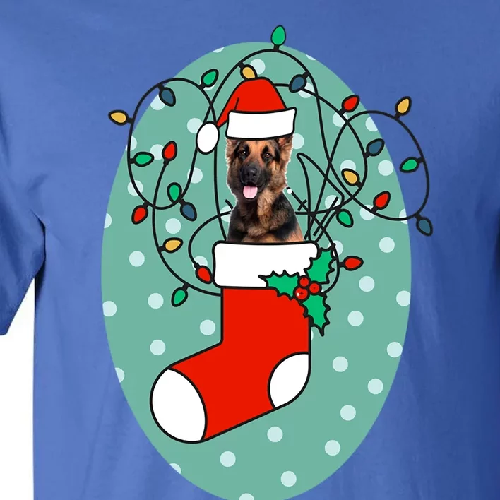 Christmas Stocking Dog Ger Shepherd Meaningful Gift Tall T-Shirt