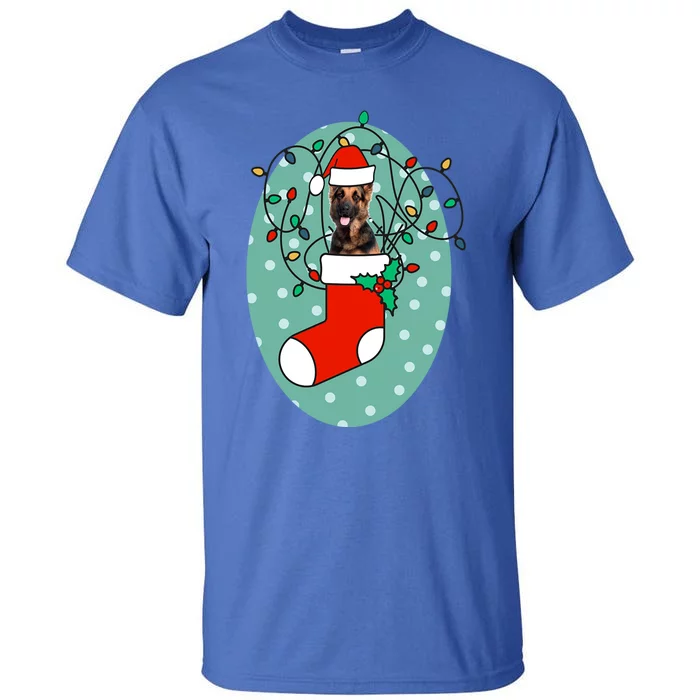 Christmas Stocking Dog Ger Shepherd Meaningful Gift Tall T-Shirt