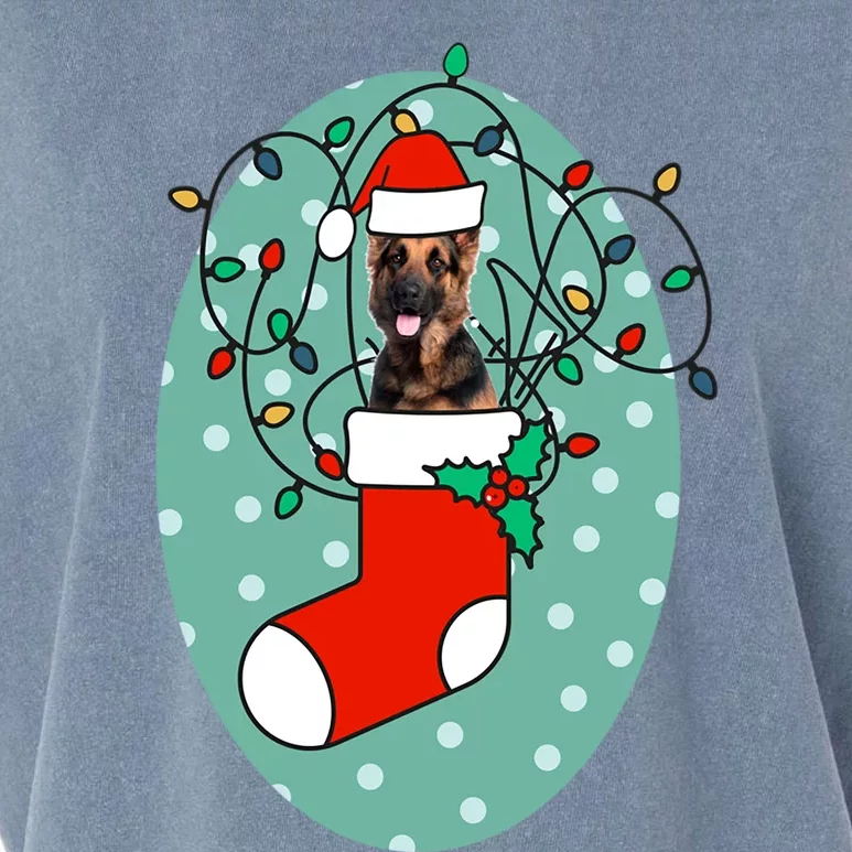 Christmas Stocking Dog Ger Shepherd Meaningful Gift Garment-Dyed Women's Muscle Tee