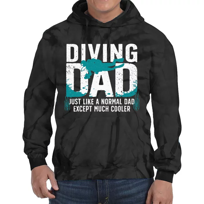 Cool Scuba Diving For Dad Men Ocean Scuba Diver Instructor Tie Dye Hoodie