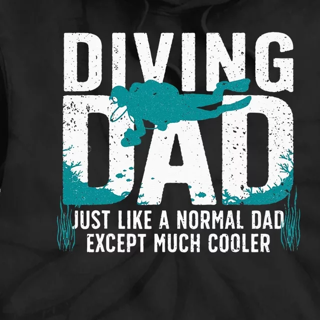 Cool Scuba Diving For Dad Men Ocean Scuba Diver Instructor Tie Dye Hoodie