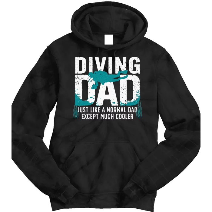 Cool Scuba Diving For Dad Men Ocean Scuba Diver Instructor Tie Dye Hoodie