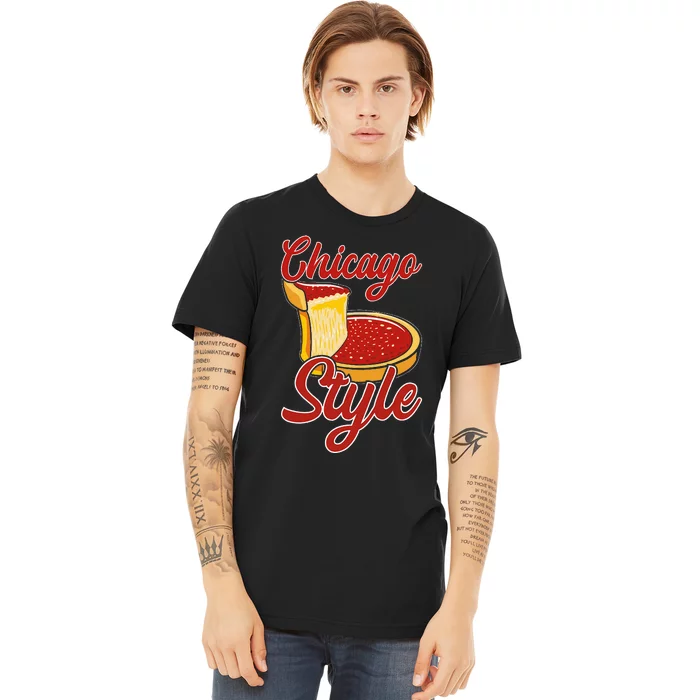 Chicago Style Deep Dish Pizza Premium T-Shirt